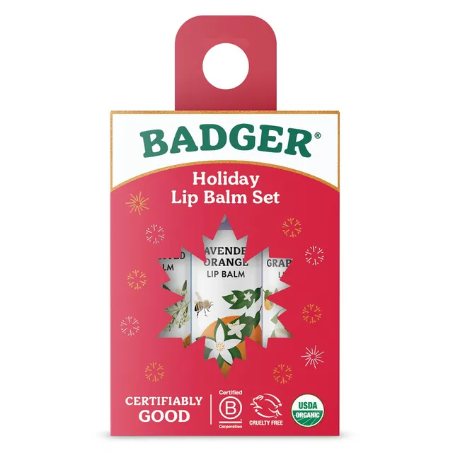 badger-balm-holiday-lip-balm-set-3er-rot image 1