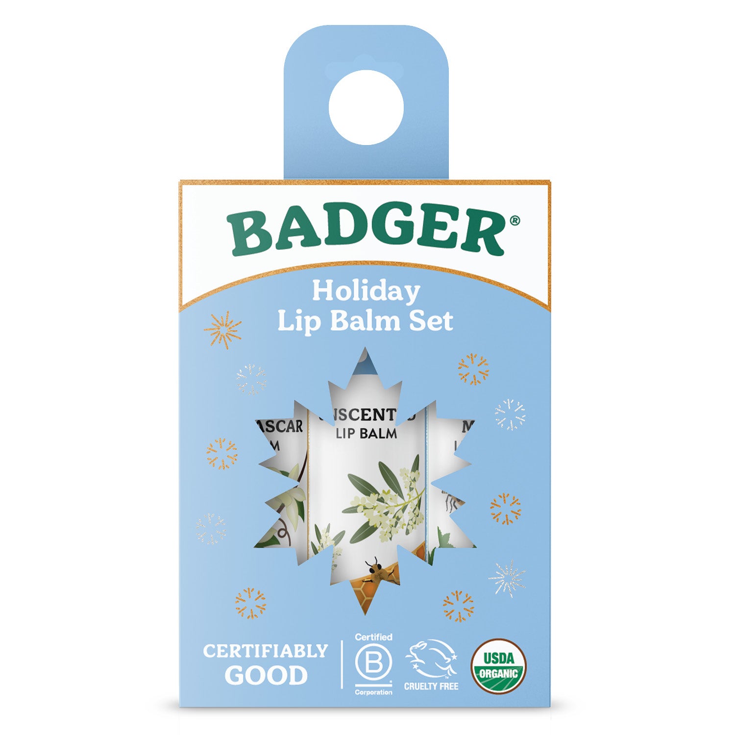 badger-balm-holiday-lip-balm-set-3-pack-blue-box-vanilla-mint-unparf-miert image 1
