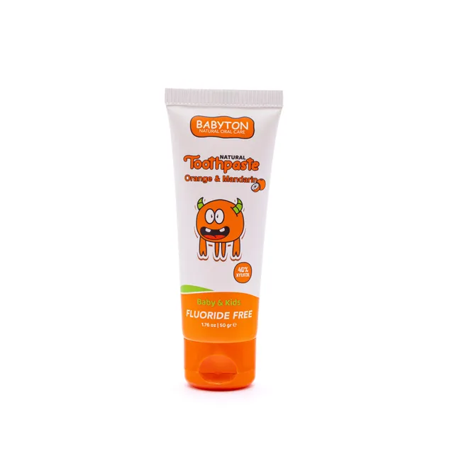 babyton-baby-kinderzahnpasta-fluoridfrei-orange-mandarine-50g image 1