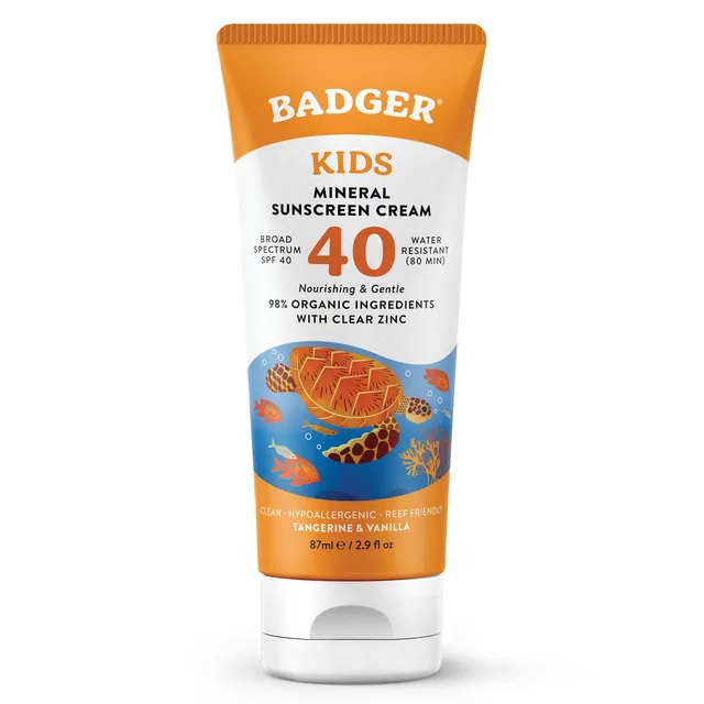 badger-balm-kids-mineral-sunscreen-cream-spf-40-tangerine-vanille image 1