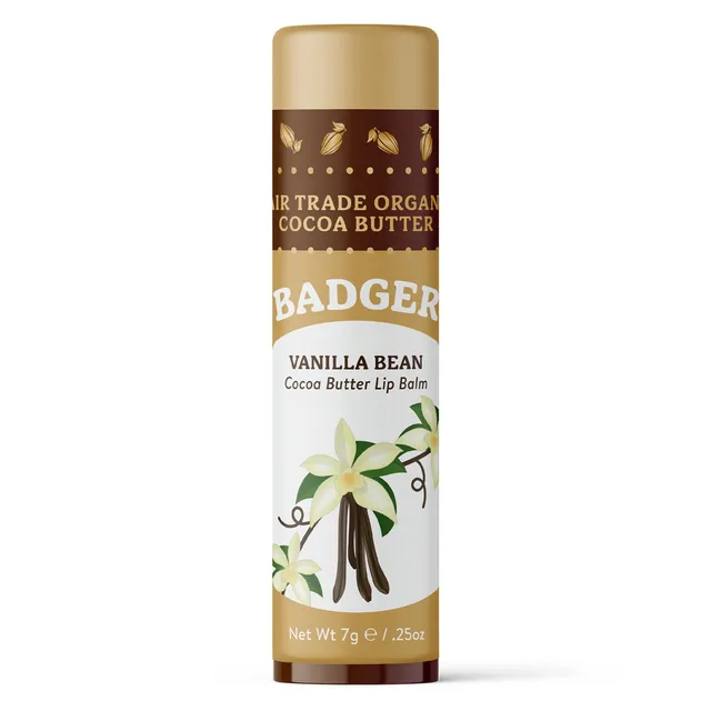 badger-balm-cocoa-butter-lip-balm-vanilla-bean-fair-trade-lippenbalsam image 1
