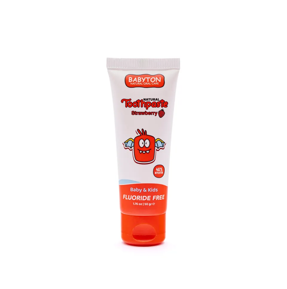 babyton-baby-zahnpasta-ohne-fluor-erdbeere-50-g-ab-6-monaten image 1