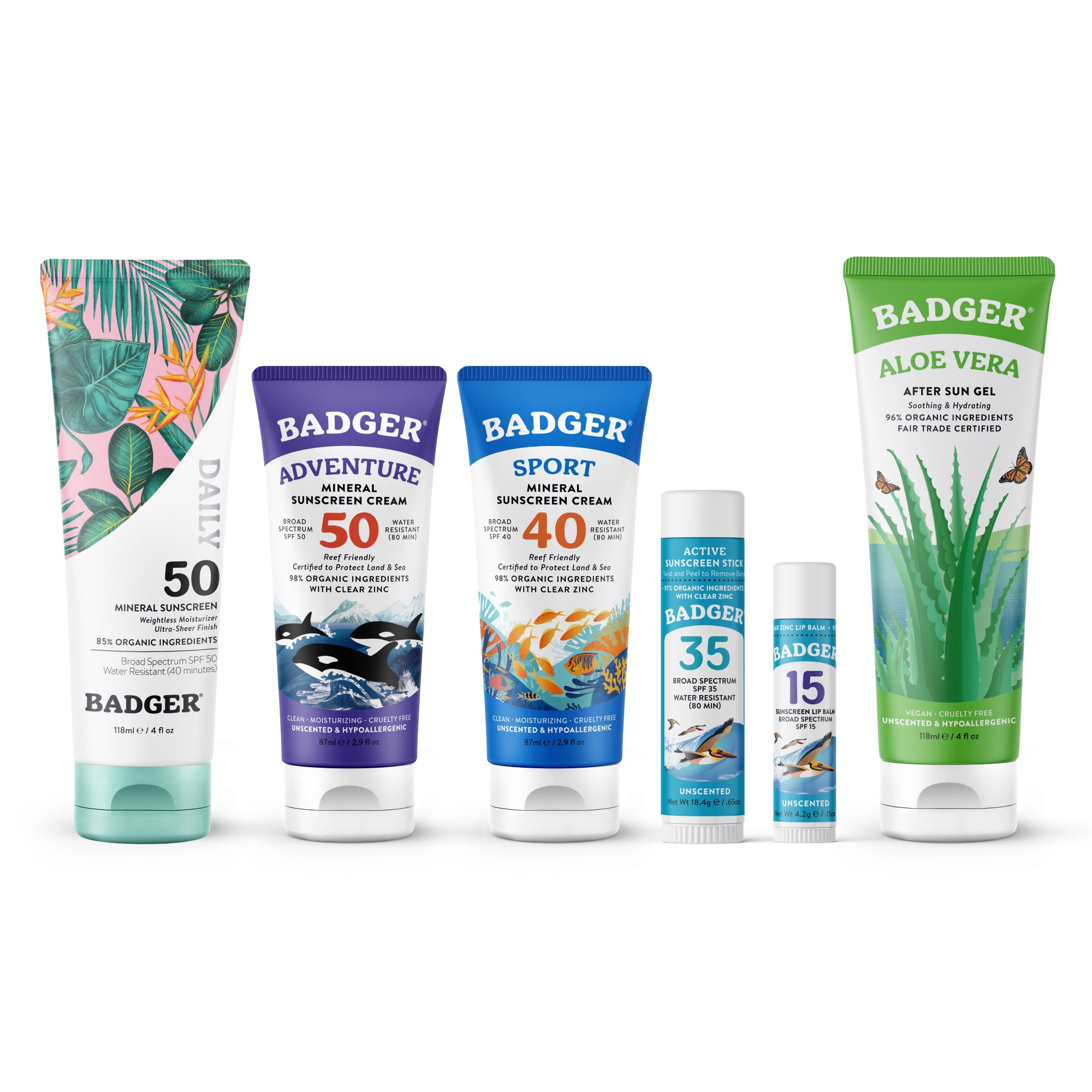 badger-balm-sun-protection-bundle-mineral-sonnenschutz-set-6-teilig image 1