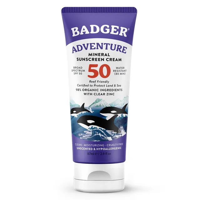 badger-balm-adventure-mineral-sunscreen-cream-spf-50 image 1
