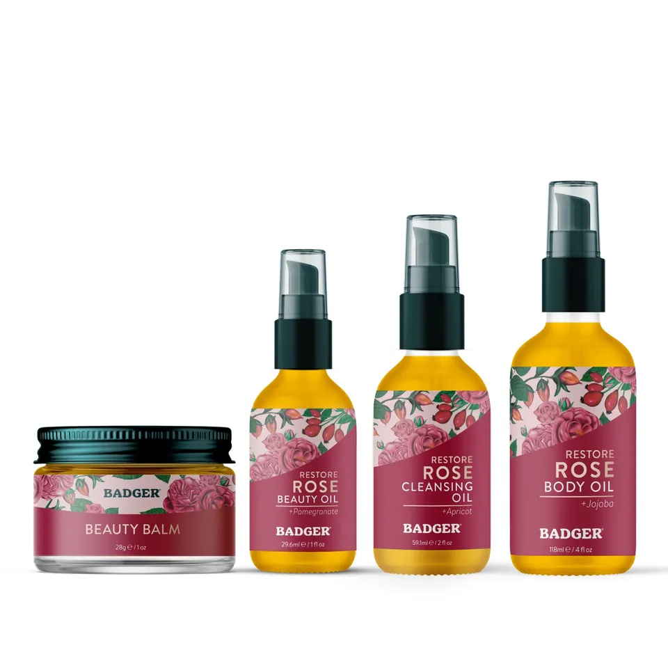 badger-balm-rose-gesichts-k-rper-set-4-teilig image 1