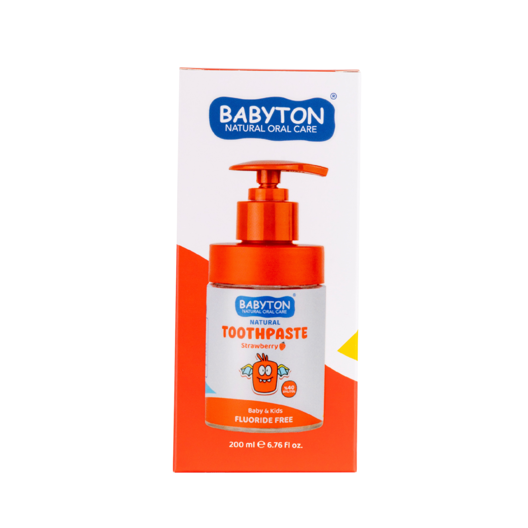 babyton-tandpasta-baby-kind-fluoridevrij-aardbei-pumpflasche-200ml image 3