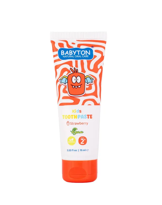 babyton-kinderzahnpasta-mit-fluorid-2-erdbeere-75ml image 1