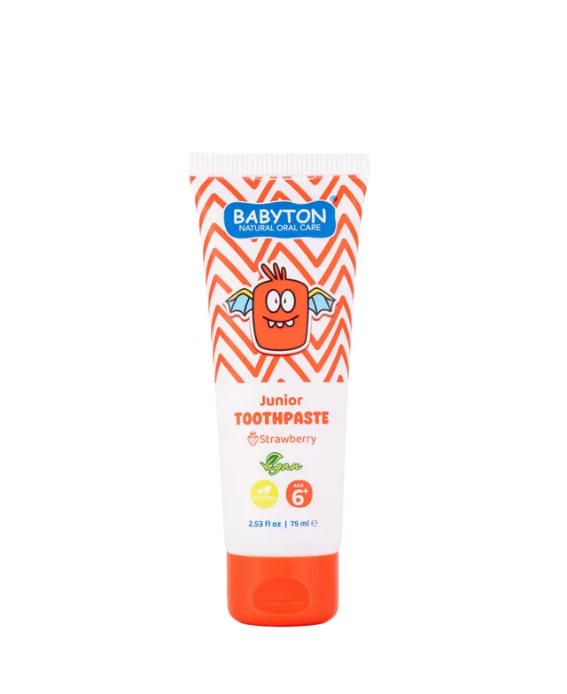 babyton-junior-zahnpasta-mit-fluorid-6-erdbeere-75-ml image 1