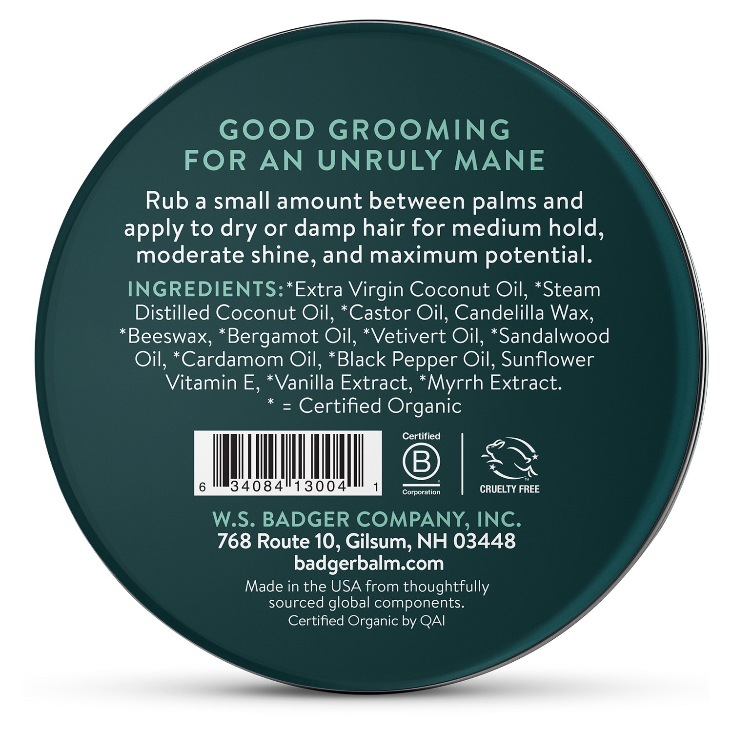 badger-balm-hair-pomade-haarwachs-mit-mittelfestem-halt-glanz image 2